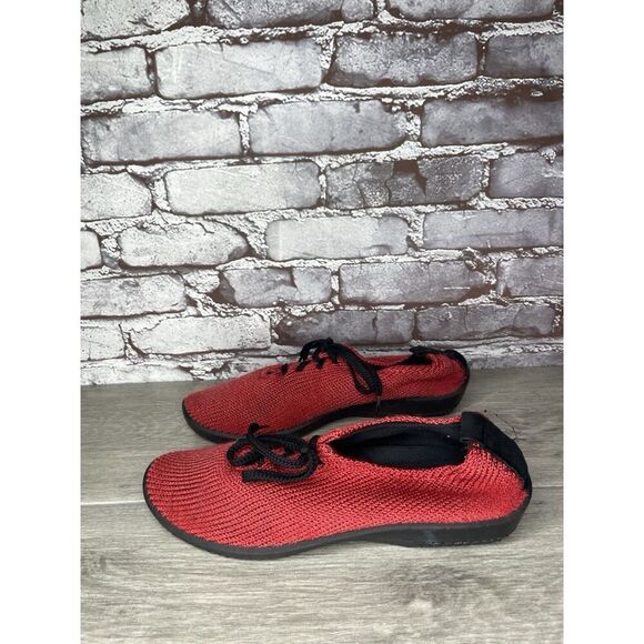 Arcopedico Lightweight Red Knit Lace Up Comfort Sneakers Women’s Sz 43EU/12M US - Picture 15 of 16